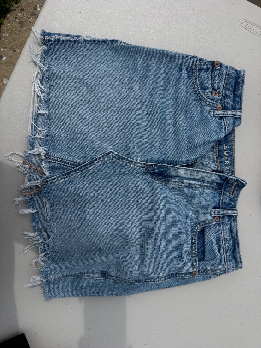 American Eagle Outfitters Women's Light Blue Denim Mini Skirt - Size 2
